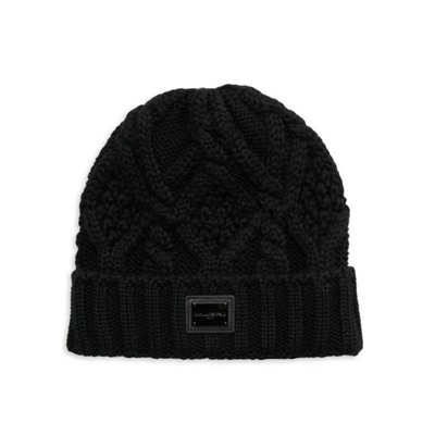 Karl Lagerfeld Paris Cable Knit Wool Blend Beanie