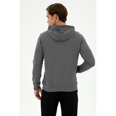 Erkek Antrasit Melanj Basic Sweatshirt