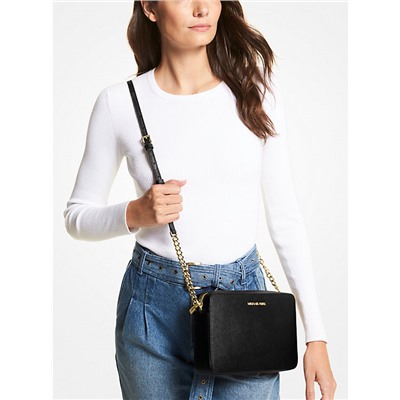 Jet Set Large Saffiano Leather Crossbody Bag