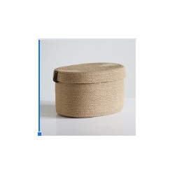 Овальная корзина с крышкой (большая) 30х20х18