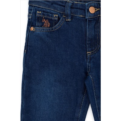 Kız Çocuk Koyu Mavi Jean Pantolon