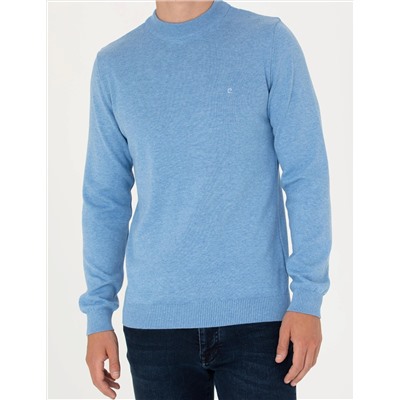 Mavi Melanj Slim Fit Bisiklet Yaka Basic Triko Kazak