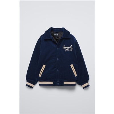 PADDED CORDUROY BOMBER JACKET