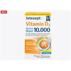 Vitamin D3 10.000 I.E. Wochendepot Tabletten 12 St, 6 g