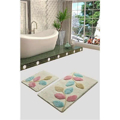 Chilai Home Innovıa Renkli 2 Lı Set Banyo Halısı Paspas Seti, Klozet Takımı 8682125920962