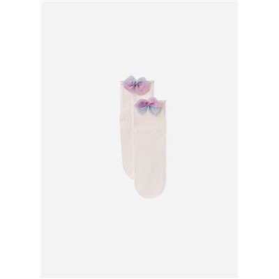 Kurze Socken mit Schleife im Farbverlauf für Mädchen