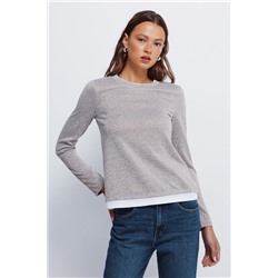 Camiseta tacto suave efecto doble prenda