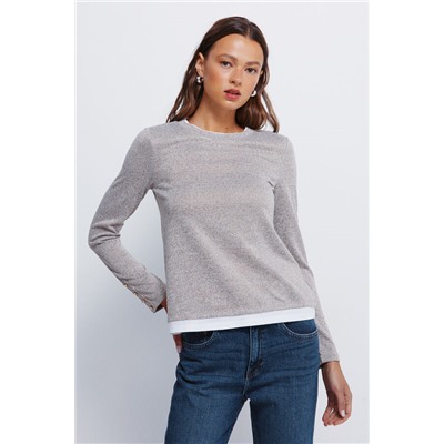 Camiseta tacto suave efecto doble prenda