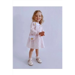 le petit sole Kız Çocuk Papatyalı Ve Çantalı Elbise PPTYA.11