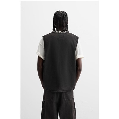 CHALECO DENIM BOLSILLOS