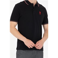 Erkek Siyah Basic Polo Yaka Tişört