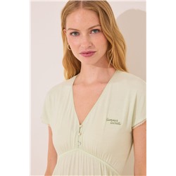 Camisón midi viscosa verde