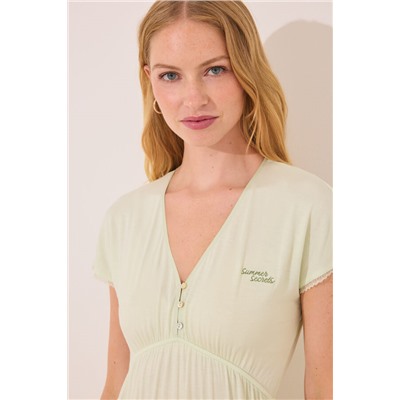 Camisón midi viscosa verde