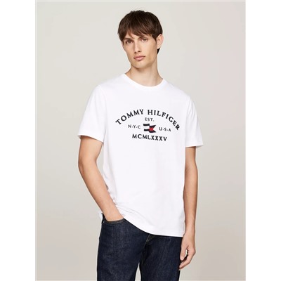 Embroidered Tommy Arch Logo T-Shirt