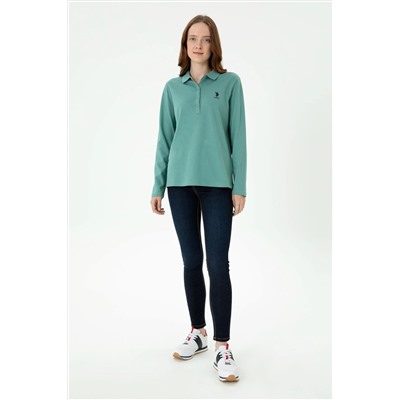 Kadın Mint Basic Sweatshirt
