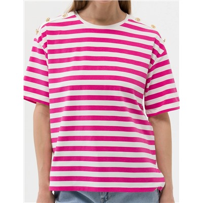 Fuşya Comfort Fit Tişört