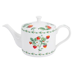 Чайник заварочный, 750 мл, фарфор F, белый, Земляника, Strawberry meadow, 60918