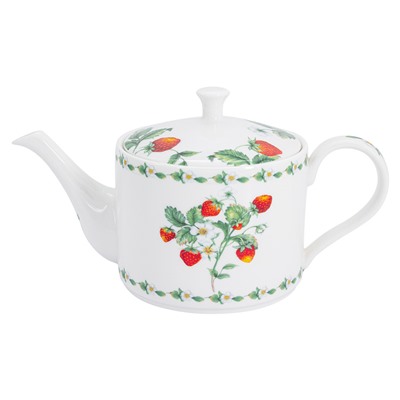 Чайник заварочный, 750 мл, фарфор F, белый, Земляника, Strawberry meadow, 60918