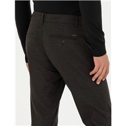 Kahverengi Slim Fit Kanvas Pantolon