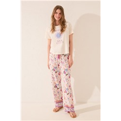 Pantalón largo estampado multicolor