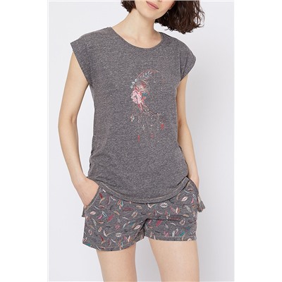 Camiseta Kimie Antracita jaspeado
