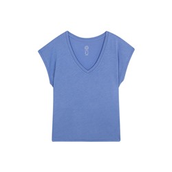 Camiseta manga corta azul claro
