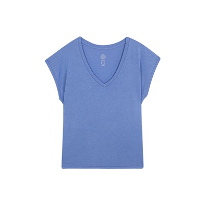 Camiseta manga corta azul claro