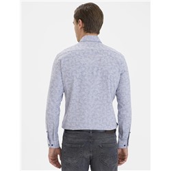 Lacivert Slim Fit Uzun Kollu Gömlek