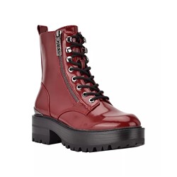 GUESS Women's Fearne Lug Sole Lace Up Bootie