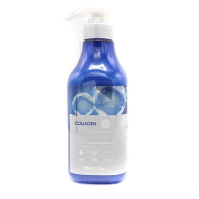 FarmStay Collagen Water Full Shampoo&amp;Conditione Шампунь-кондиционер увлажняющий с коллагеном 530 мл