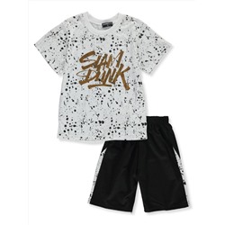 URBAN EDGE BOYS 2-PIECE SLAM DUNK SHORTS SET OUTFIT