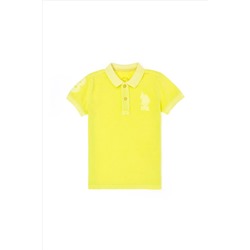Erkek Çocuk Neon Sarı Polo Yaka Tişört