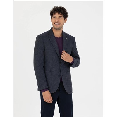 Lacivert Slim Fit Ceket