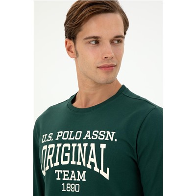 Erkek Koyu Yeşil Sweatshirt
