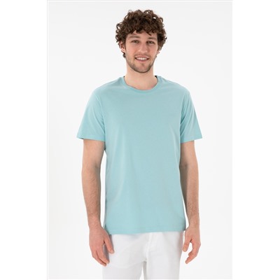 Erkek Regular Fit Bisiklet Yaka Aqua Basic Tişört