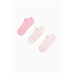 Penti, 3 Çift Pamuklu Mini Flamingo Desenli Burun Dikişsiz Patik Çorap