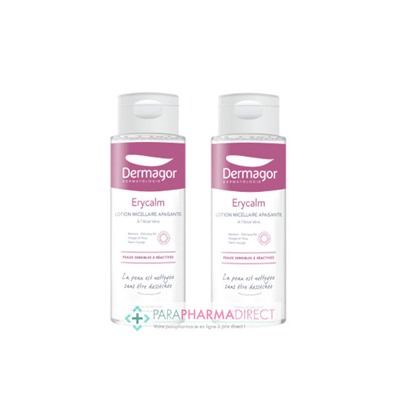 Dermagor Erycalm Lotion Micellaire Peaux Sensibles à Réactives 2x400mlLot  × 2
