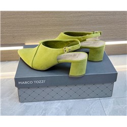 Женские босоножки на толстом каблуке с открытой пяткой Marco Tozz*i