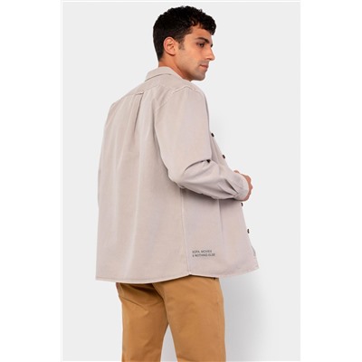 Sobrecamisa regular fit Gris claro