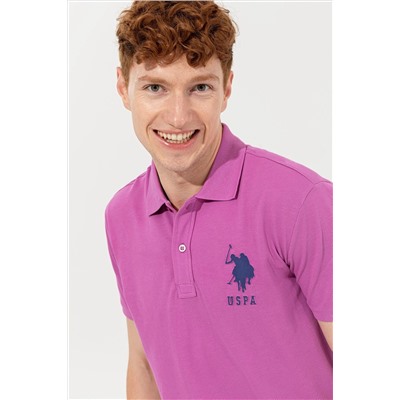 Erkek Menekşe Polo Yaka Tişört