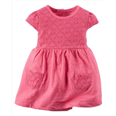 2-Piece Bodysuit Dress & Cardigan Set