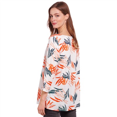 Damen Bluse mit Palmen-Print