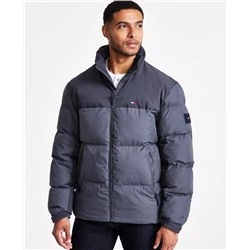 Tommy Hilfiger Men's Mixed-Media Puffer Jacket
