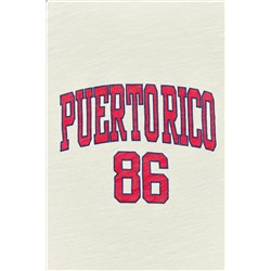 SLUB KNIT T-SHIRT WITH SLOGAN