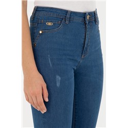 Kadın Mavi Skinny Fit Jean Pantolon