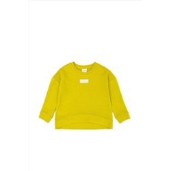 Kız Çocuk Fıstık Yeşili Basic Bisiklet Yaka Sweatshirt
