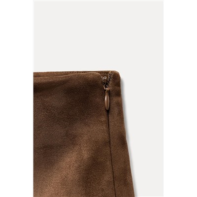 FAUX SUEDE SKORT