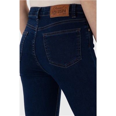 Kadın Koyu Mavi Toothpick Fit Jean Pantolon