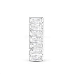 Серьги из серебра с фианитами родированные 925 пробы 2-199р200