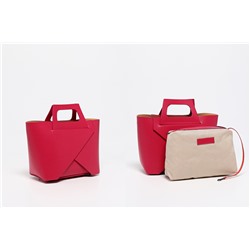 Bolso de piel Rita Fucsia
